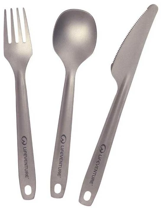 Įrankių rinkinys Lifeventure Titanium 3pcs Cutlery Set