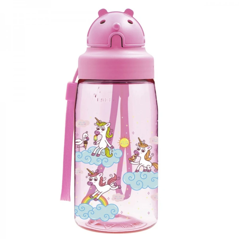 Įvairių spalvų vaikiška gertuvė Laken TRITAN Bottle 0,45 L. OBY Cap - Rožinė