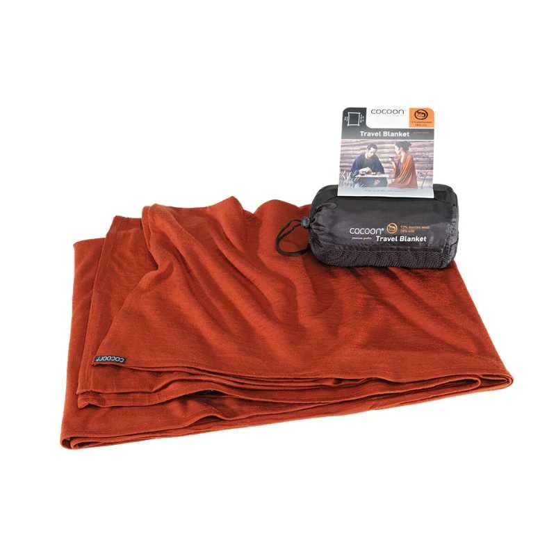 Kelioninė antklodė COCOON Merino Wool/Silk Travel Blanket - Juoda