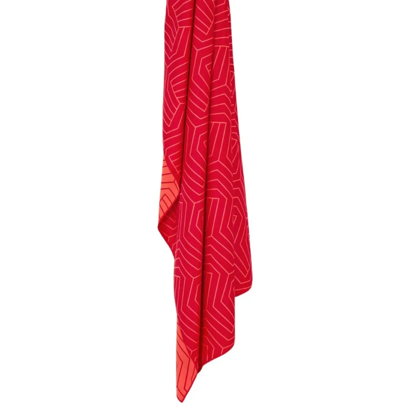 Kelioninis rankšluostis Lifeventure Soft Fibre Recycled Geometric Coral - Giant
