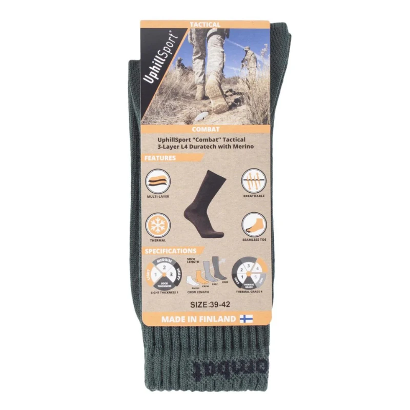 Kojinės UphillSport Combat Tactical - L (43-46) - Kreminė