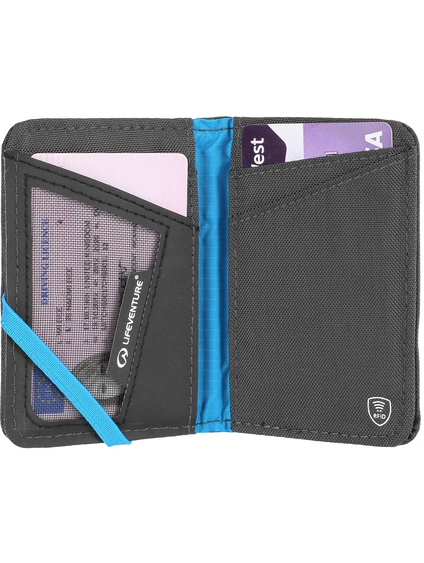 Kortelių dėklas Lifeventure RFID Recycled - Pilka