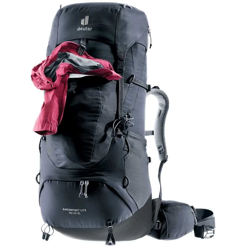 Deuter Aircontact Lite 45+10 SL moteriška žygio kuprinė Juodas