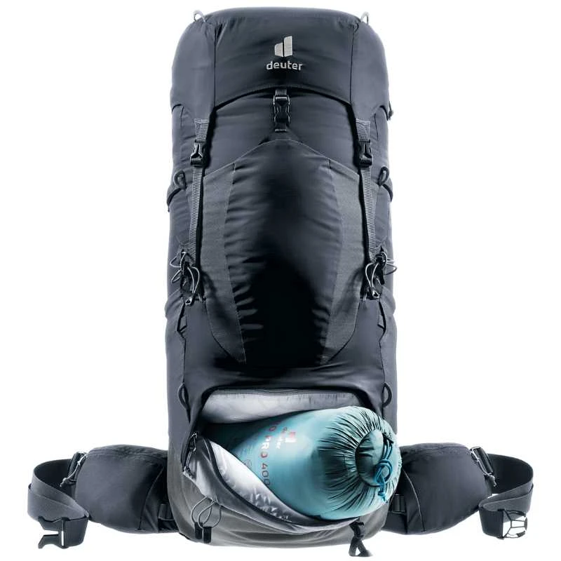 Deuter Aircontact Lite 45+10 SL moteriška žygio kuprinė Juodas