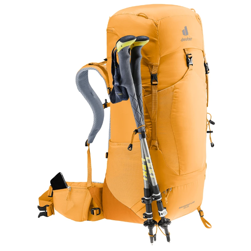 Kuprinė Deuter Aircontact Lite 50 + 10 - Juoda/grafito (juodas/graphene),