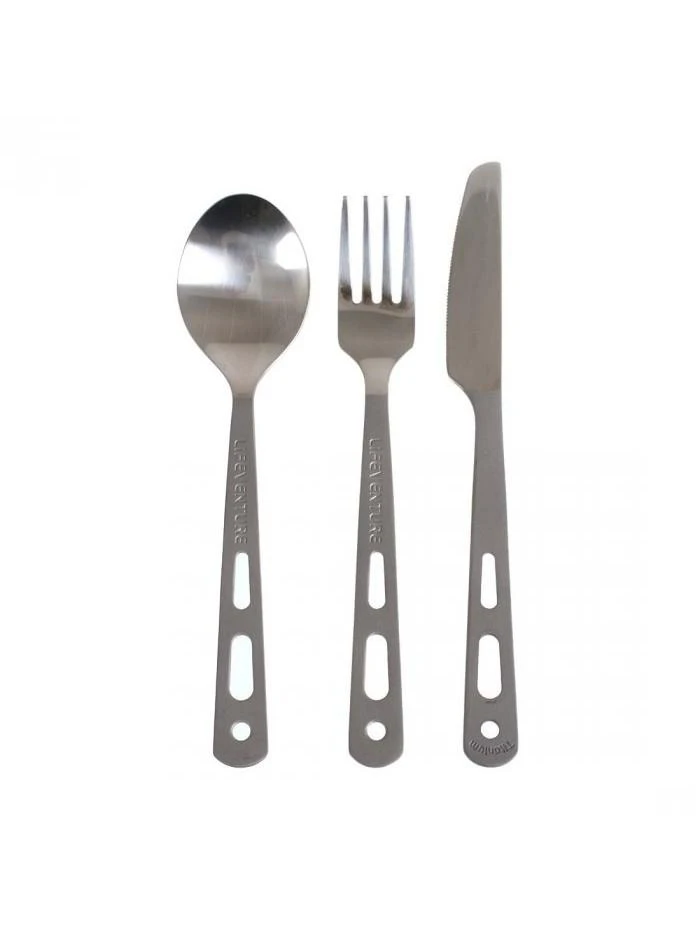 Įrankiai Lifeventure Titanium Cutlery Set