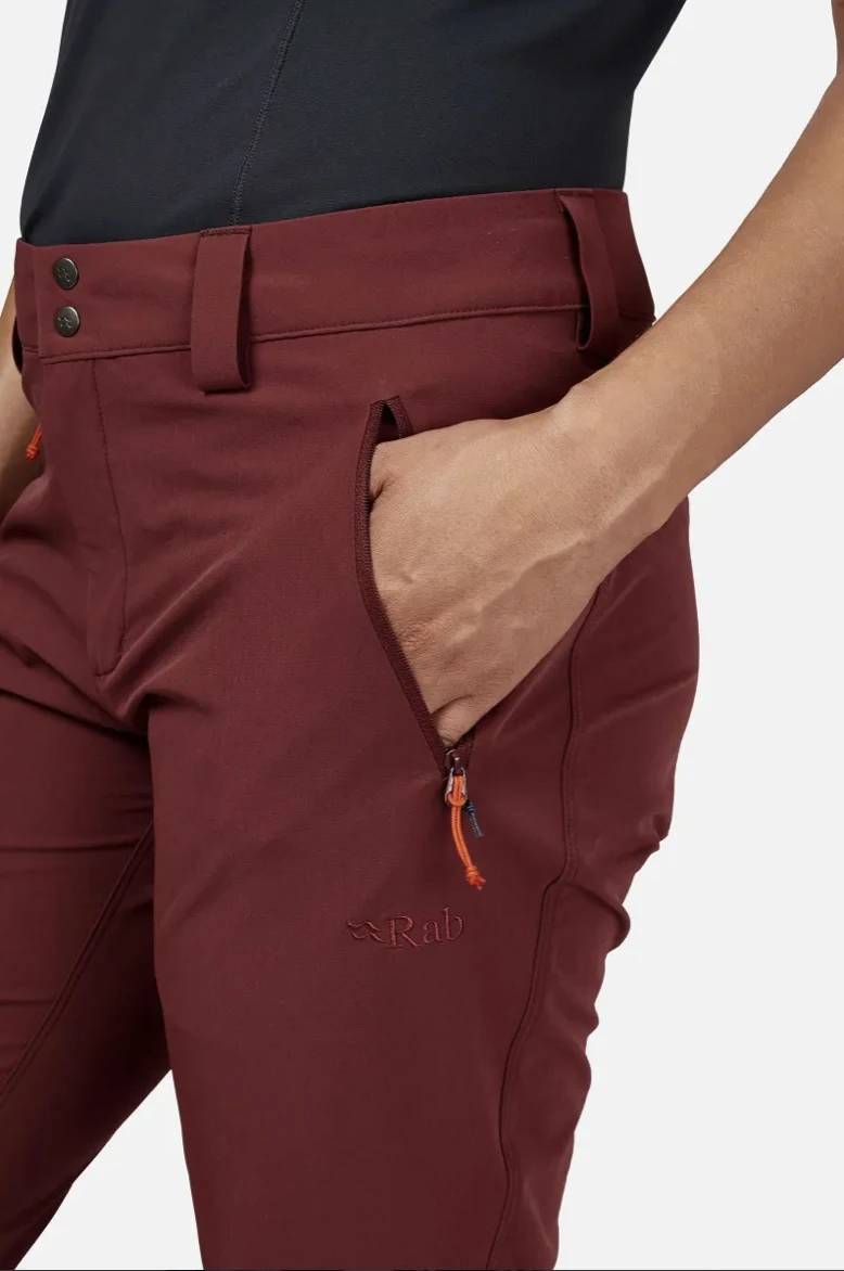 Moteriškos prailgintos kelnės Rab Incline Pants Wmns Long Leg - XS - Tamsiai pilka