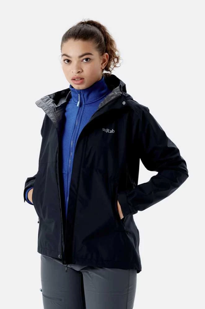 Moteriška striukė nuo lietaus Rab Downpour Eco Jacket - Raudona - XS