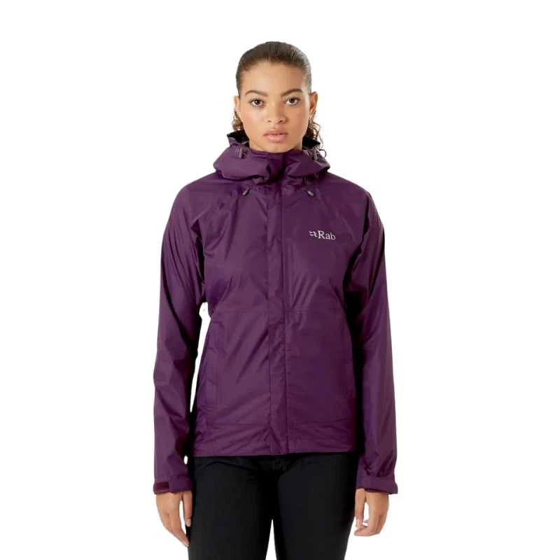 Moteriška striukė nuo lietaus Rab Downpour Eco Jacket - S - Žalia