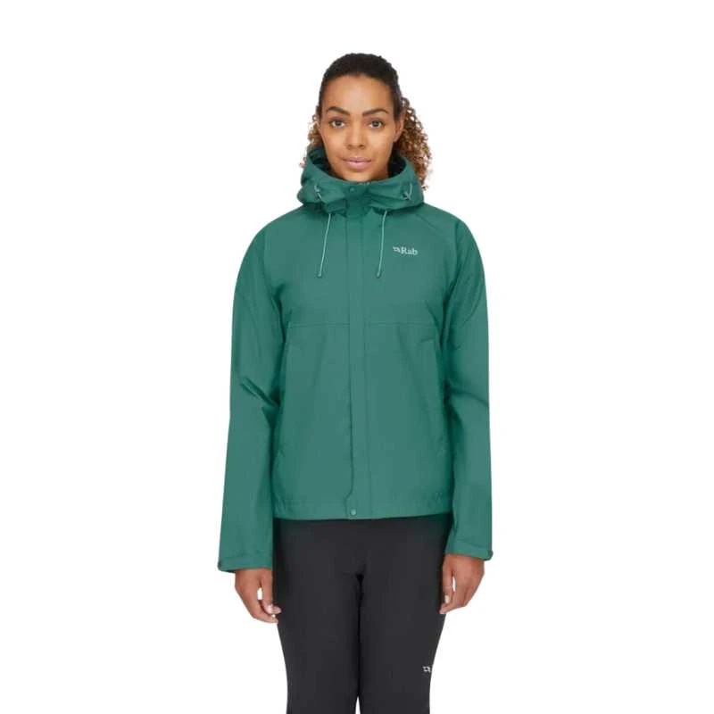 Moteriška striukė nuo lietaus Rab Downpour Eco Jacket - Raudona - XS