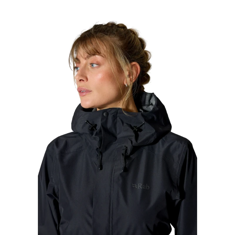 Moteriška striukė nuo lietaus Rab Downpour Eco Jacket - S - Žalia