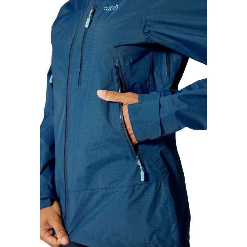 Moteriška striukė nuo lietaus Rab Downpour Mountain Jacket Wmns - XS - Melsva