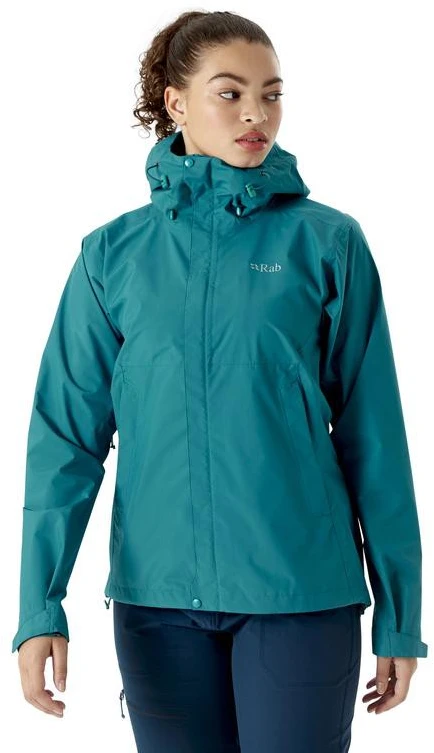 Moteriška striukė nuo lietaus Rab Downpour Eco Jacket - XS - Elektrinė/geltona