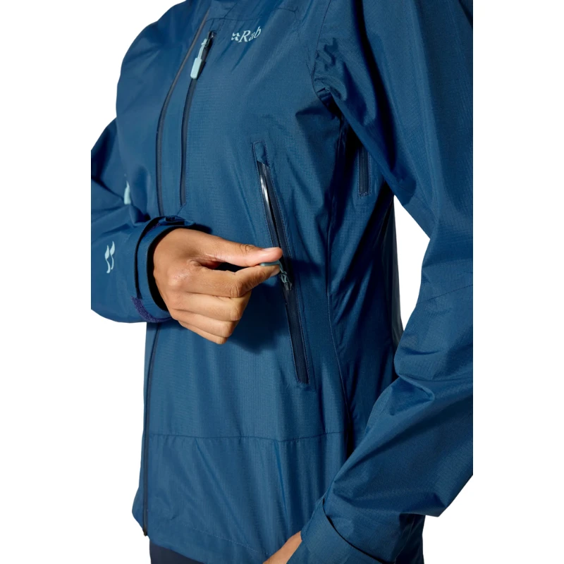 Moteriška striukė nuo lietaus Rab Downpour Mountain Jacket Wmns - XS - Melsva
