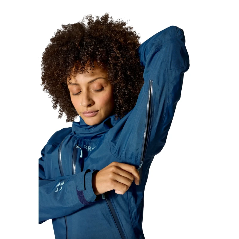 Moteriška striukė nuo lietaus Rab Downpour Mountain Jacket Wmns - XS - Melsva