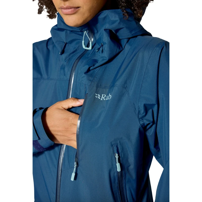 Moteriška striukė nuo lietaus Rab Downpour Mountain Jacket Wmns - XS - Melsva
