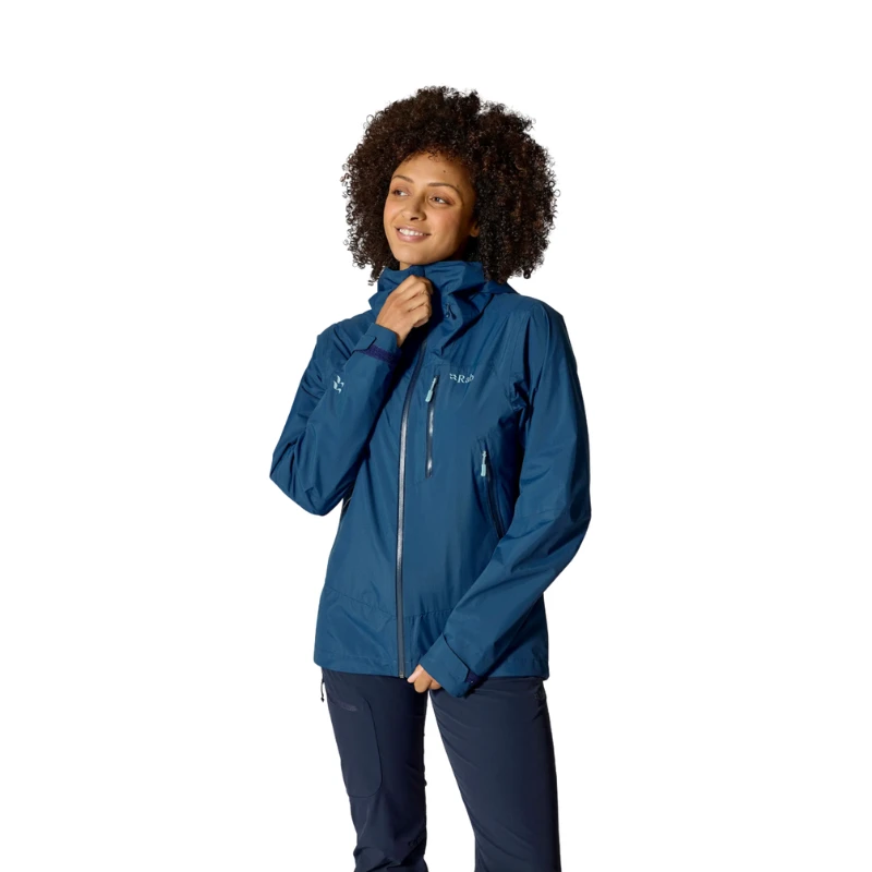 Moteriška striukė nuo lietaus Rab Downpour Mountain Jacket Wmns - XS - Melsva