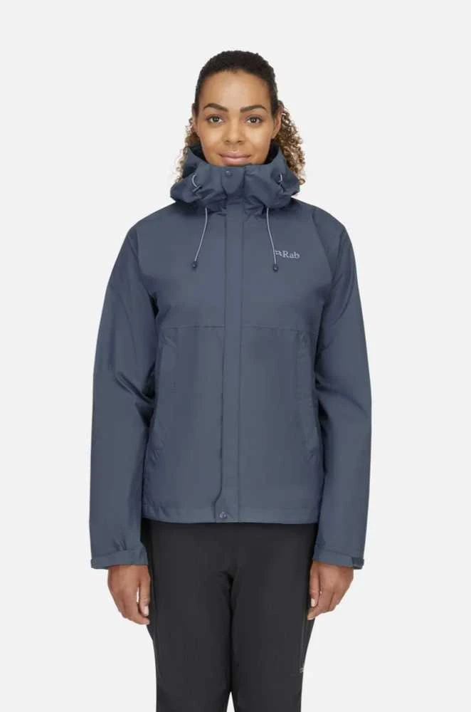 Moteriška striukė nuo lietaus Rab Downpour Eco Jacket - Raudona - XS
