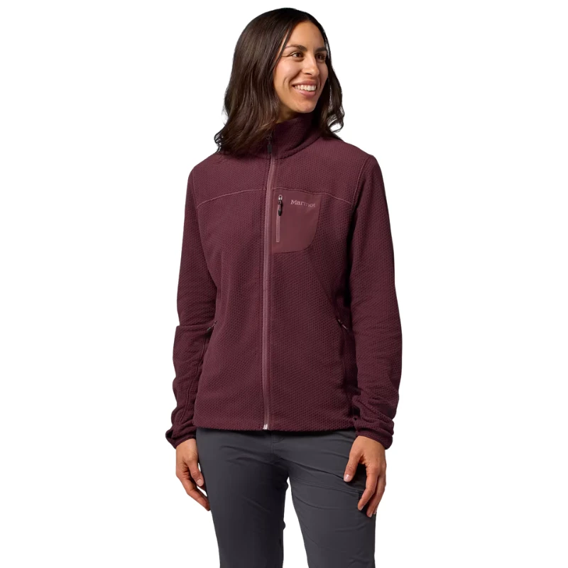 Moteriškas džemperis Marmot W AirFleece Jkt - M - Tamsiai rausva (deep heather)