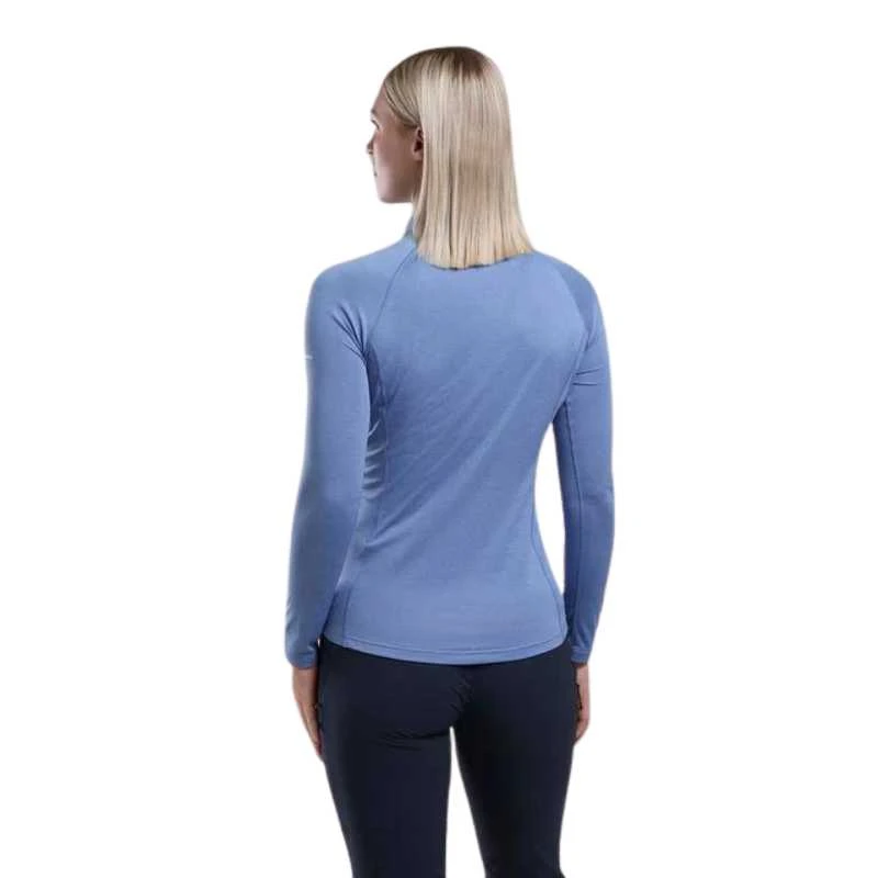 Moteriški marškinėliai Montane F Dart Zip Neck - XL - Eclipse Mėlyna