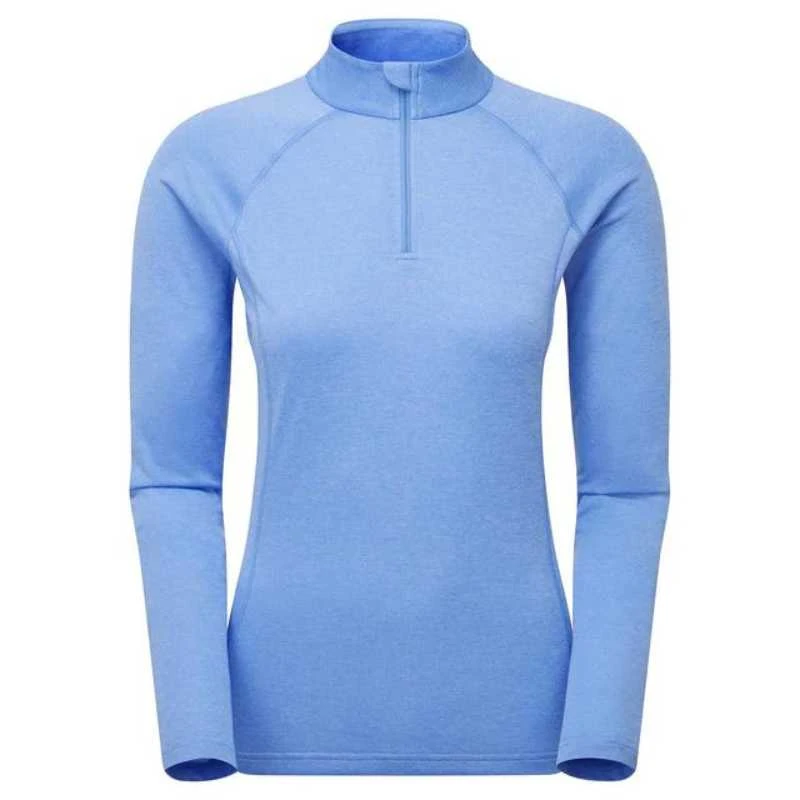 Moteriški marškinėliai Montane F Dart Zip Neck - XL - Eclipse Mėlyna