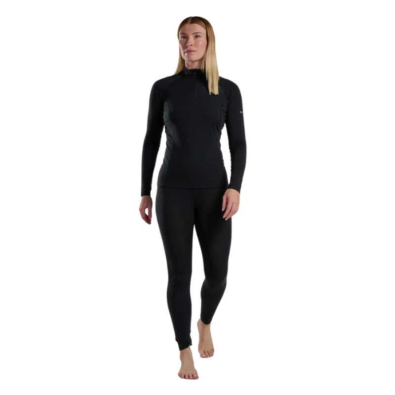 Moteriški termo marškinėliai Montane F Malli LS Zip T Shirt - Juoda - XL