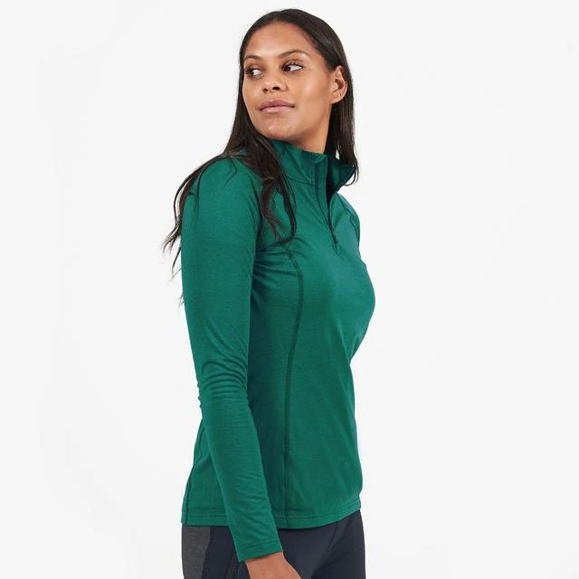 Moteriški termo marškinėliai Montane Fem Dart Thermo Zip Neck - Juoda - L