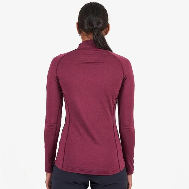 Moteriški termo marškinėliai Montane Fem Dart Thermo Zip Neck - Juoda - L