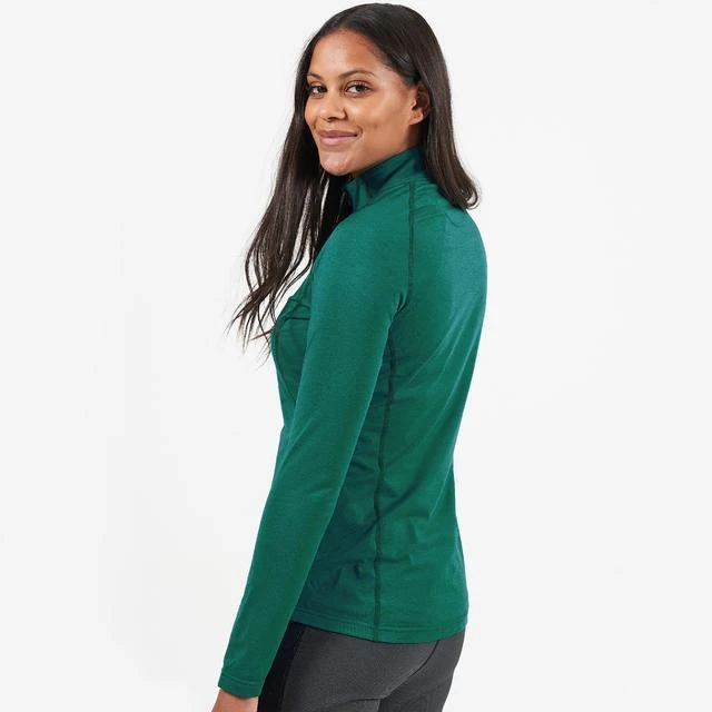 Moteriški termo marškinėliai Montane Fem Dart Thermo Zip Neck - Juoda - L