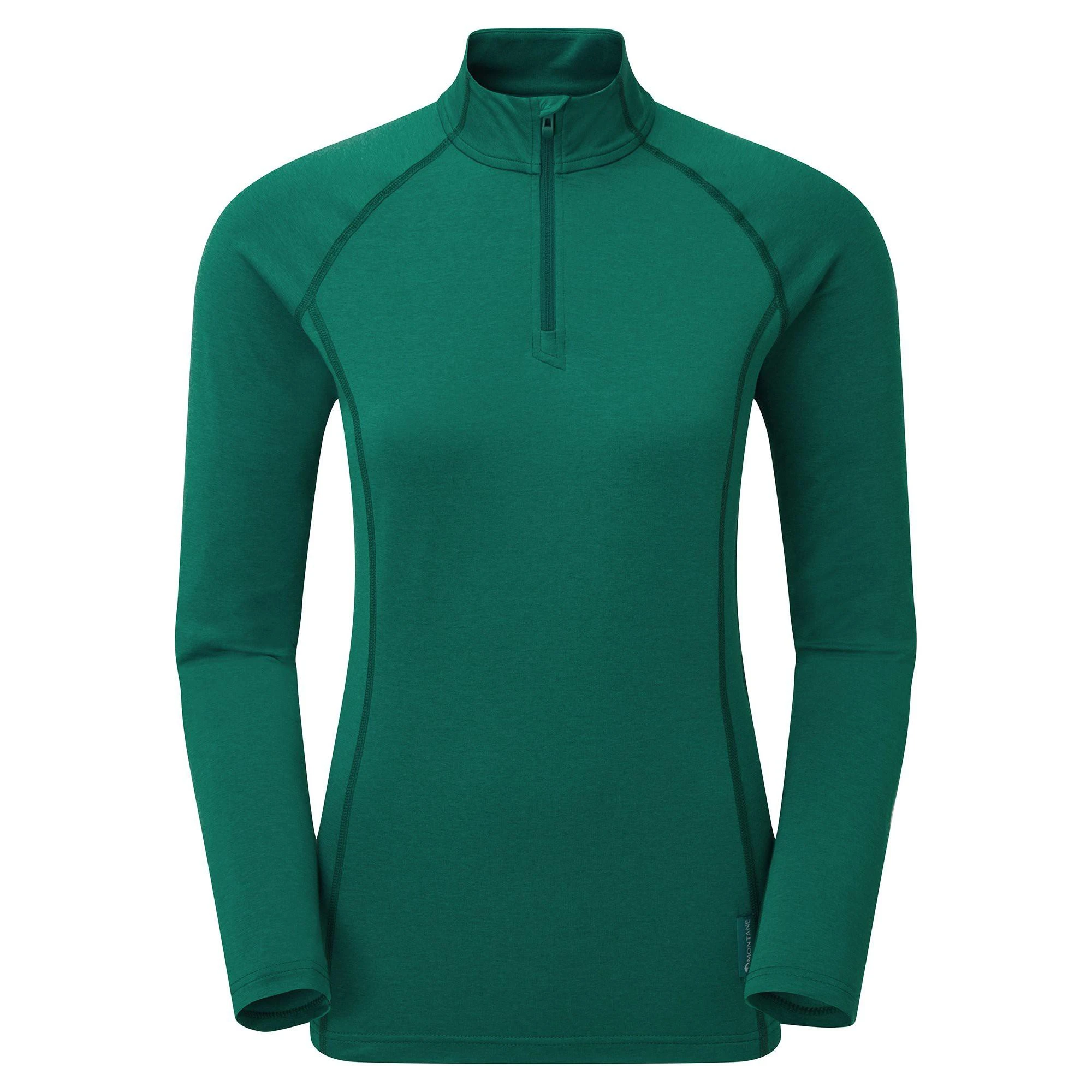 Moteriški termo marškinėliai Montane Fem Dart Thermo Zip Neck - Juoda - L