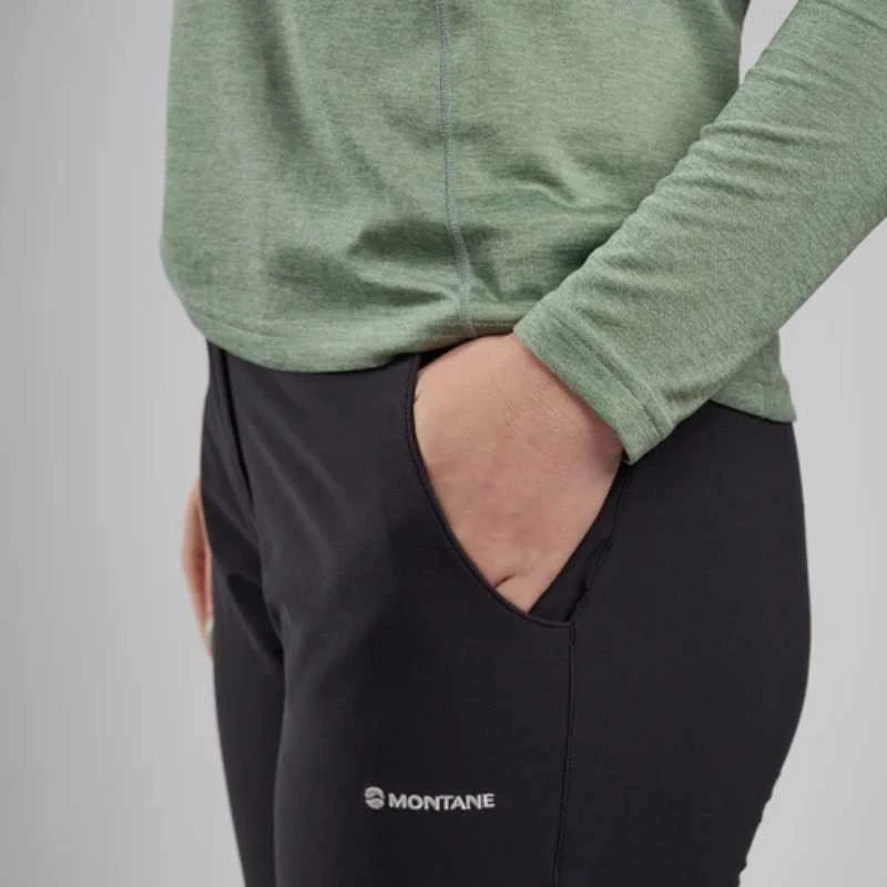 Moteriškos kelnės Montane F Terra Stretch Lite Pants Reg Leg - Juoda - S