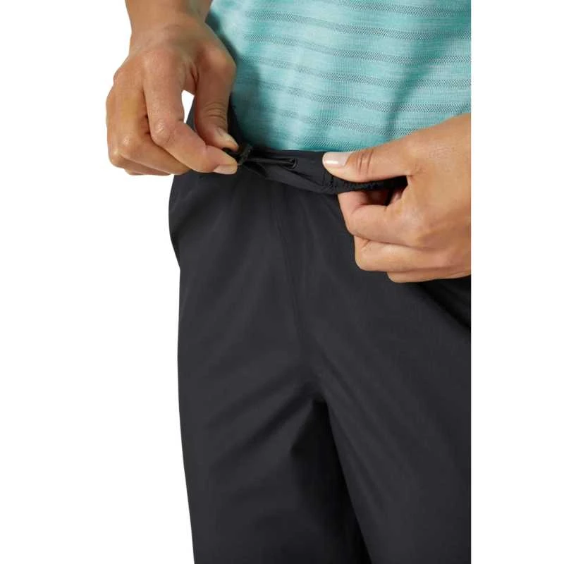 Moteriškos patrumpintos kelnės nuo lietaus Rab Downpour Eco Full Zip Pants Trumpintos - Juoda - XL
