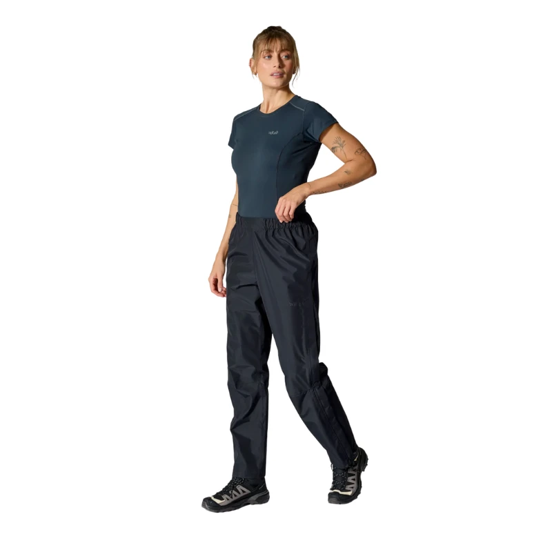 Moteriškos kelnės Rab Downpour Pants Wmns Short Leg - Juoda - XS