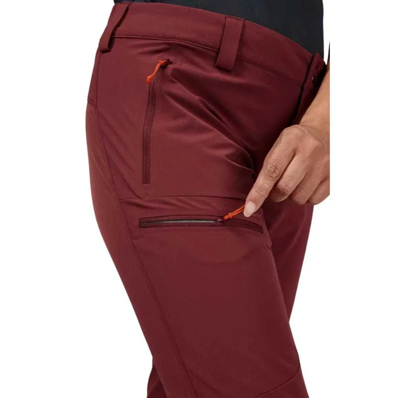 Moteriškos kelnės Rab Incline Pants Wmns Reg Leg - L - Tamsiai rausva (deep heather)