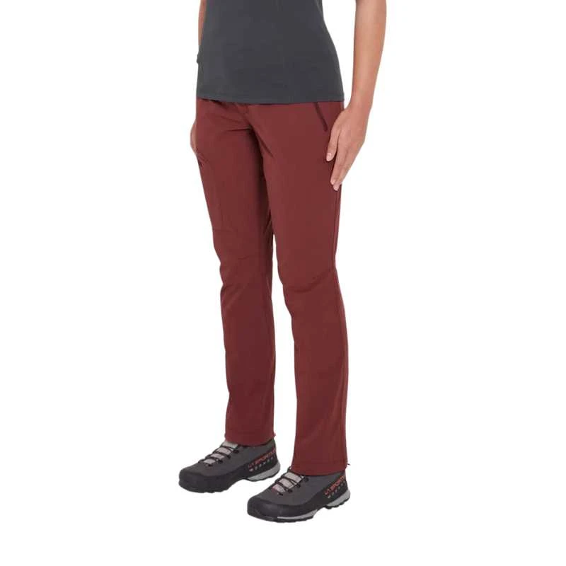 Moteriškos kelnės Rab Incline Pants Wmns Reg Leg - L - Tamsiai rausva (deep heather)