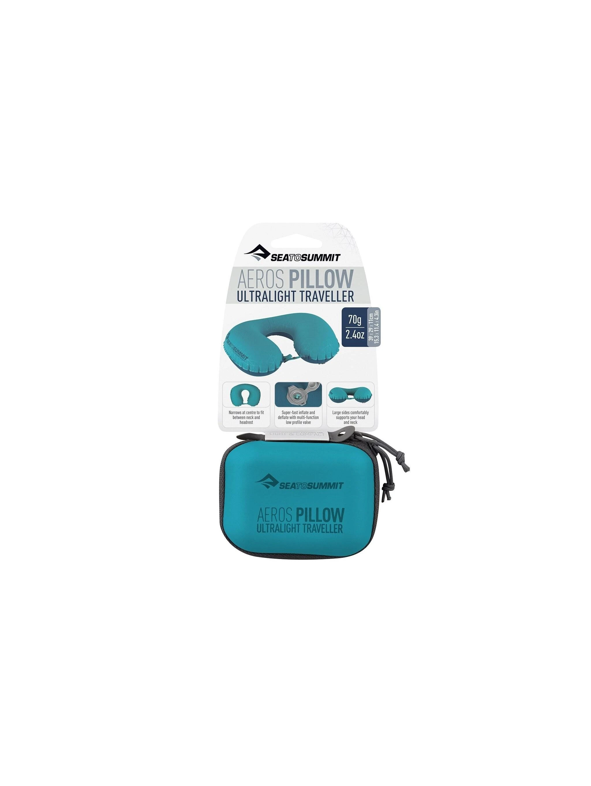Pagalvė Sea to Summit Aeros Ultralight Traveller (su užsegimu) - Pilka