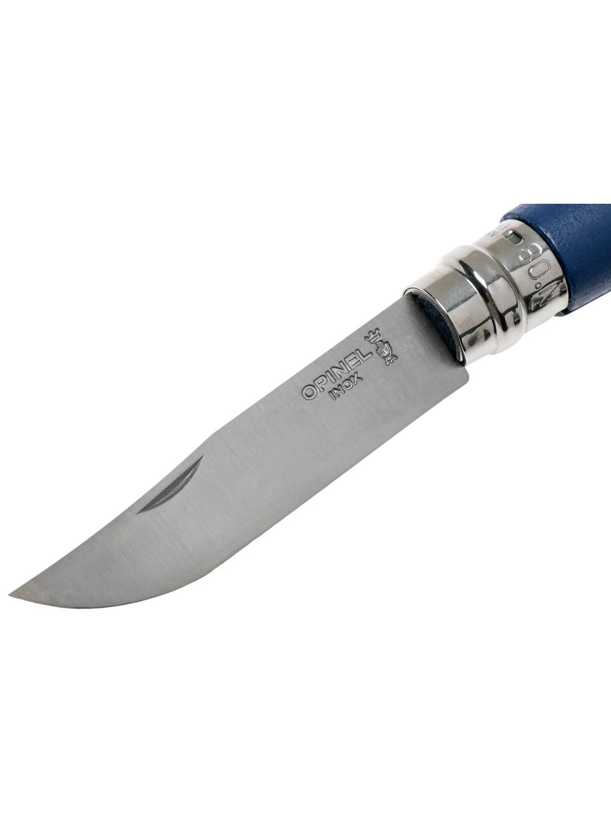 Opinel France Peilis su dirželiu Opinel Colorama 08 Inox Grab tamsiai mėlynas, su įdėklu