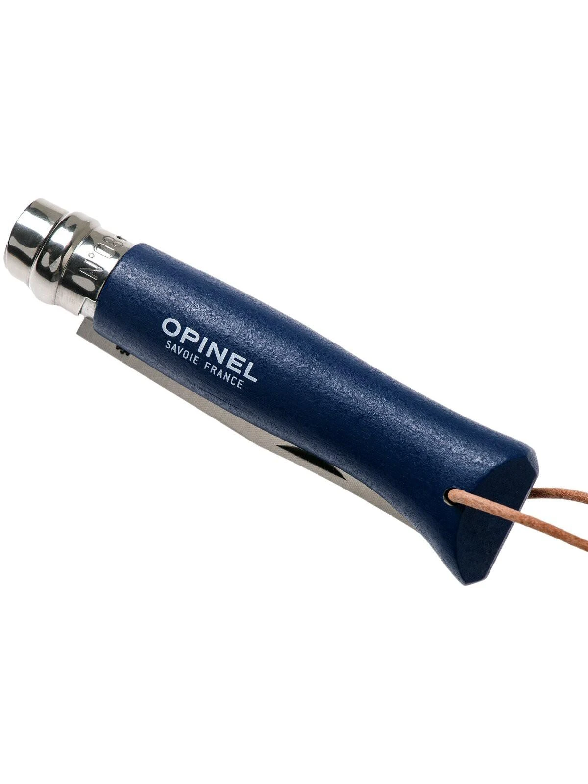 Opinel France Peilis su dirželiu Opinel Colorama 08 Inox Grab tamsiai mėlynas, su įdėklu