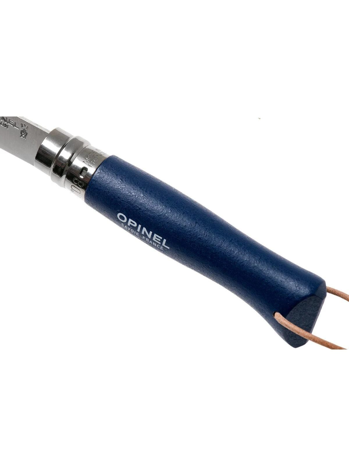 Opinel France Peilis su dirželiu Opinel Colorama 08 Inox Grab tamsiai mėlynas, su įdėklu