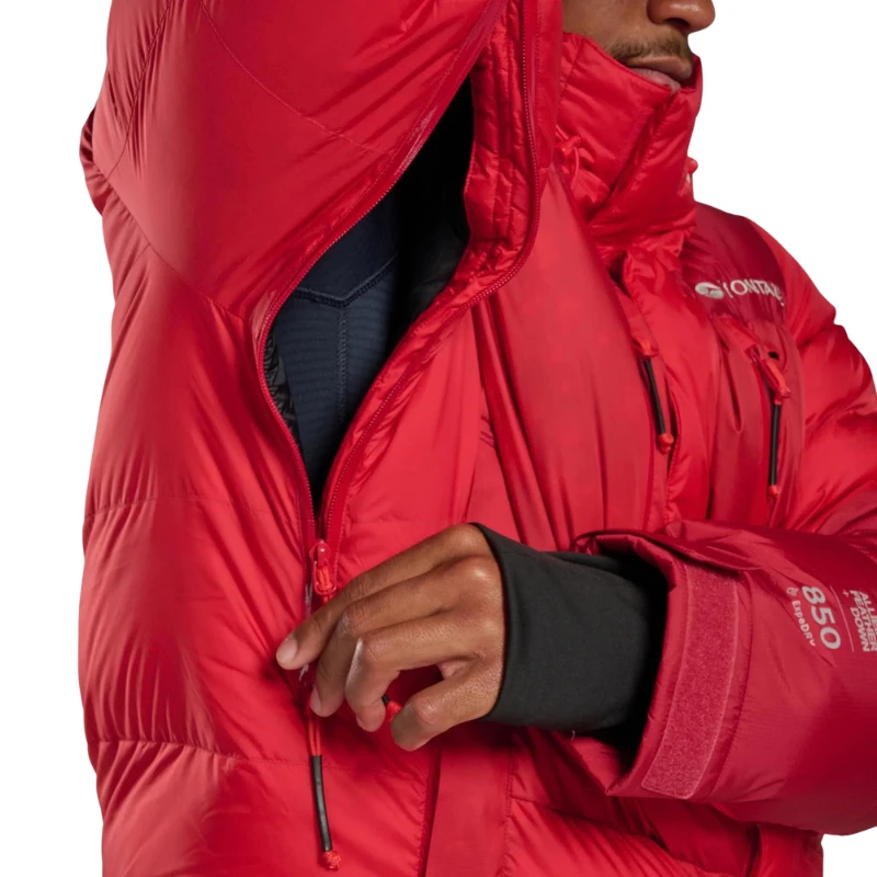 Pūkinė striukė Montane Apex 8000 Down Jkt - Raudona - L