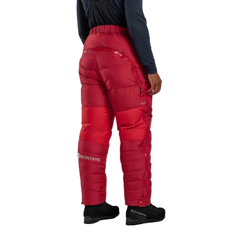 Pūkinės kelnės Montane Apex 8000 Down Salopettes - Raudona - L