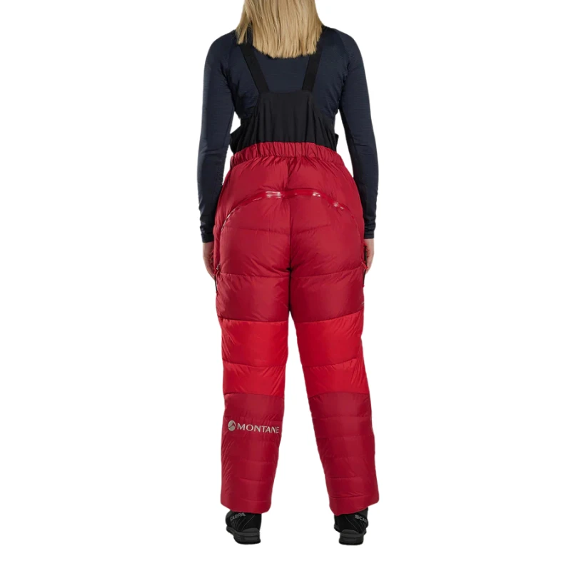 Pūkinės kelnės Montane Apex 8000 Down Salopettes - Raudona - L