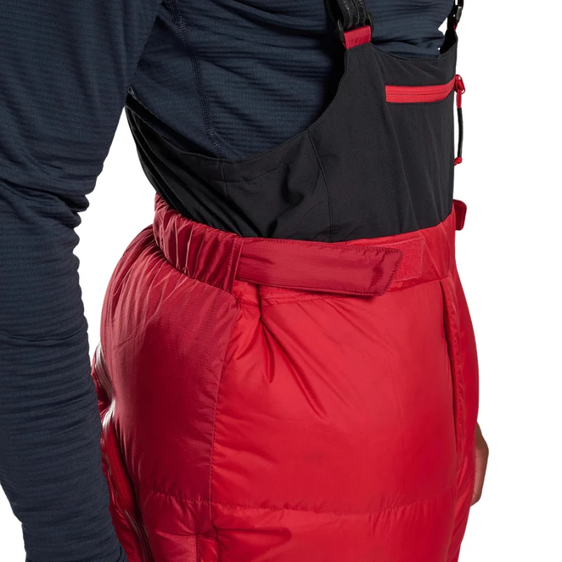 Pūkinės kelnės Montane Apex 8000 Down Salopettes - Raudona - L