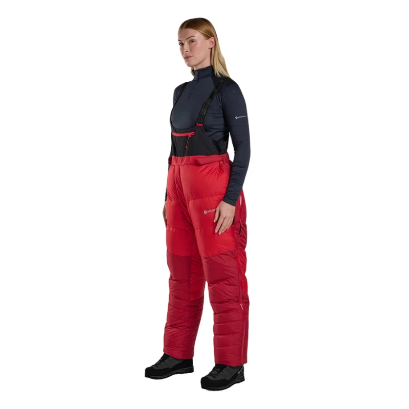 Pūkinės kelnės Montane Apex 8000 Down Salopettes - Raudona - L