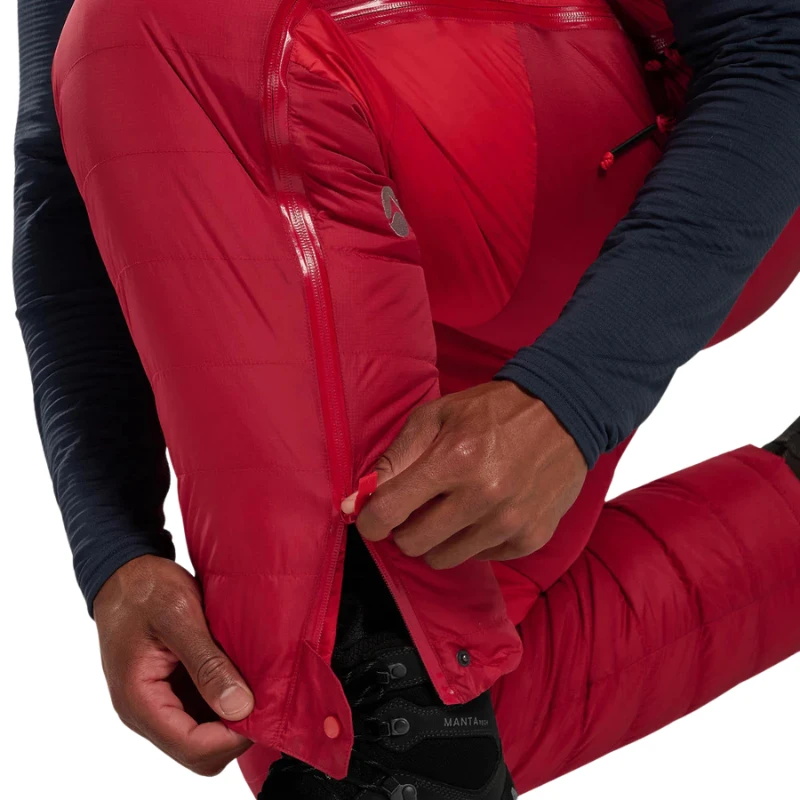 Pūkinės kelnės Montane Apex 8000 Down Salopettes - Raudona - L
