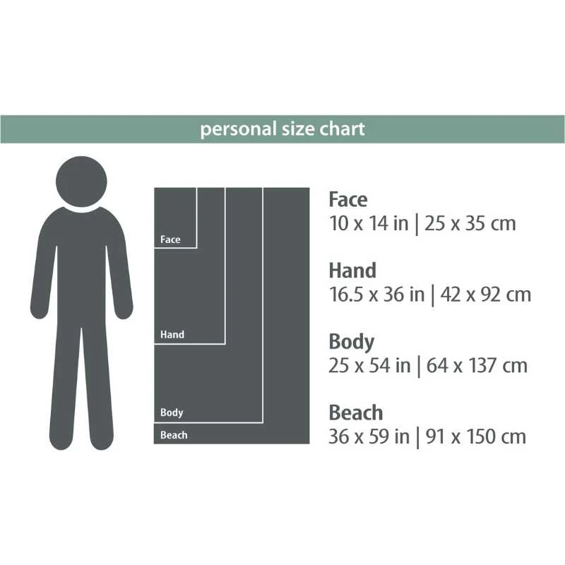 Rankšluostis PackTowl PT Personal Body Flow Print - Body - Žalia