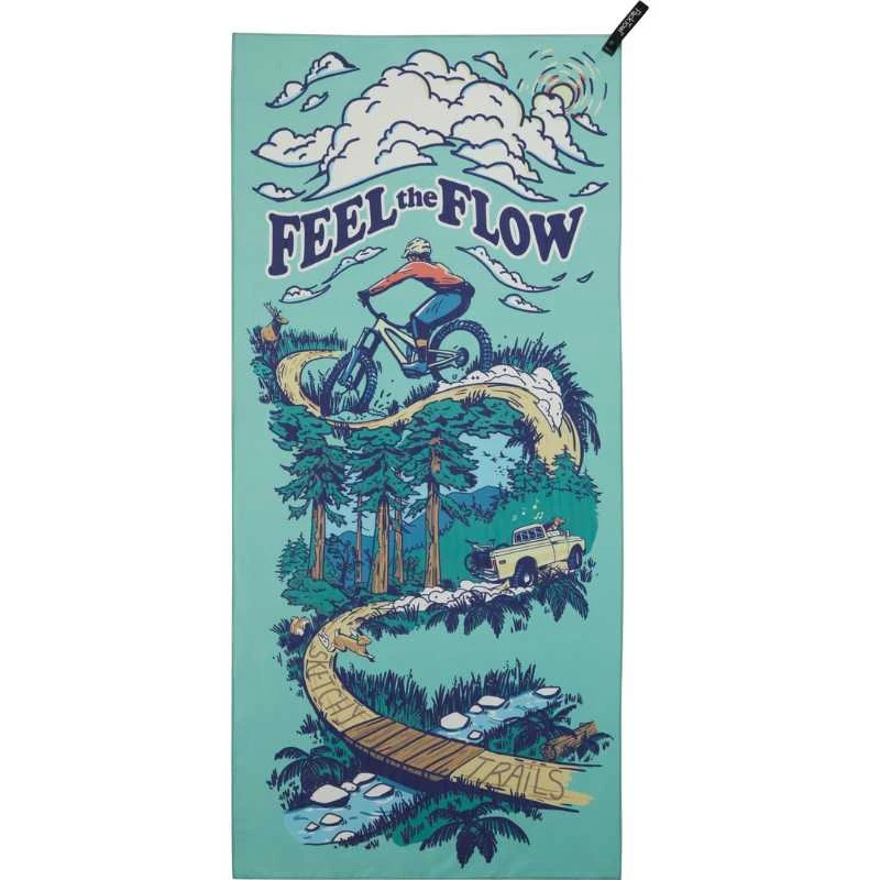 Rankšluostis PackTowl PT Personal Body Flow Print - Body - Žalia