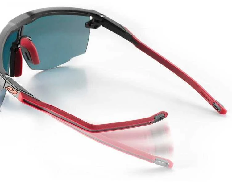 Julbo Ultimate sportiniai akiniai, raudonos kojelės
