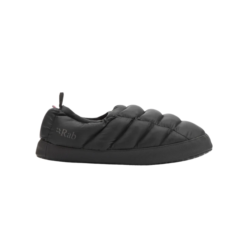 Šiltos kelioninės šlepetės Rab Down Hut Slipper - Juoda - XL