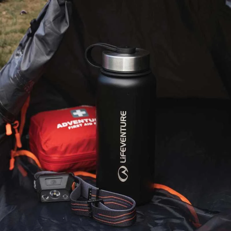 Termo gertuvė Lifeventure 1 Litre Flask - Juoda